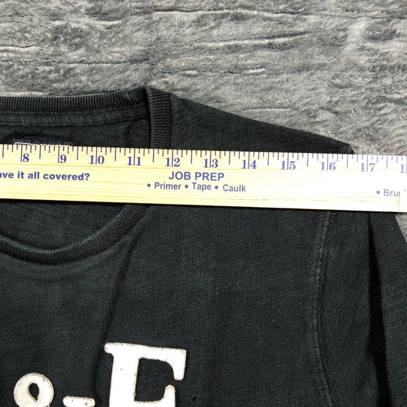 Abercrombie & Fitch Mens Long Sleeve Graphic T-Shirt Black Size M - Picture 4 of 9